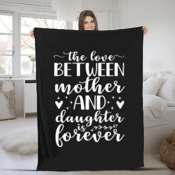 Discover Love Between A Mother And Daughter Is Forever Moth Fleece Blankets