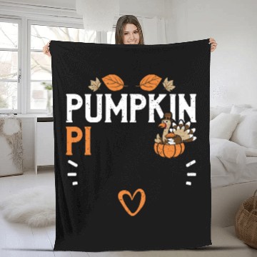 Discover Pumpkin Pi - Thanksgiving Fleece Blankets