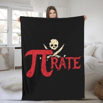 Discover Awesome Pirate Pi Math Holiday Mathematics Pi Day Fleece Blankets