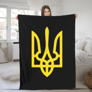 Discover Ukraine coat of arms Fleece Blankets