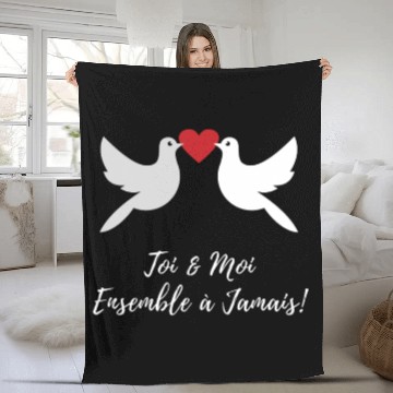 Discover Idée cadeaux couples :Toi et moi ensemble à jamais Fleece Blankets