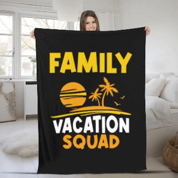Discover Family Vacation Squad Relatives Travel Holidays Fleece Blankets