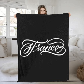 Discover France Calligraphy Graffiti Hip Hop Urban Letterin Fleece Blankets