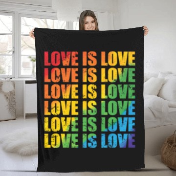 Discover Love is Love LGBT Tolerance Pride Gender Fleece Blankets