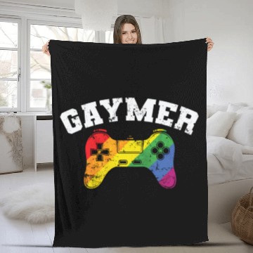 Discover Gamer Controller Gaymer LGBT Pride Fleece Blankets