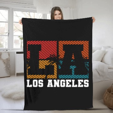 Discover Los Angeles LA California Gift Fleece Blankets