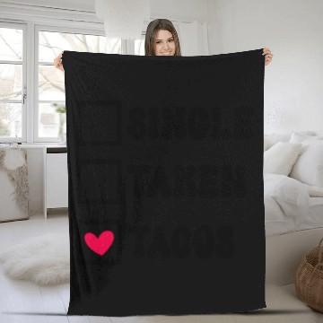 Discover I Love Taco Anti-Valentine, Tacos Are My Valentine Fleece Blankets