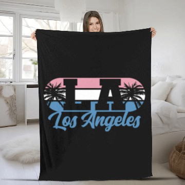 Discover Los Angeles LA California Gift Fleece Blankets