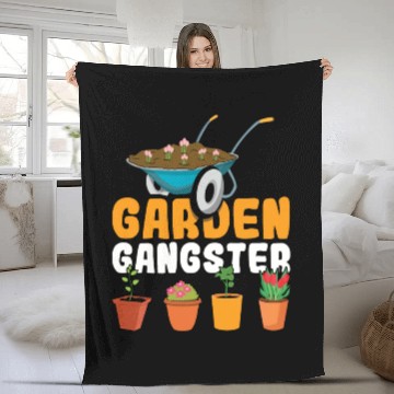 Discover Plants Farmer Garden Gangster Hobby Gardener Fleece Blankets