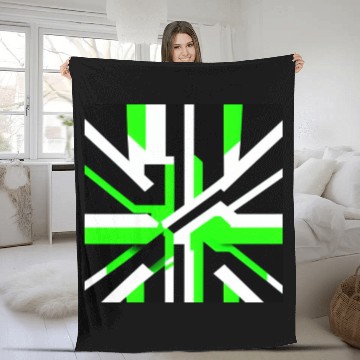 Discover Cyberpunk Inspired Green Theme - Highway Fleece Blankets