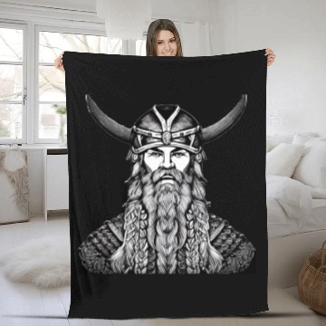 Discover Odin Viking Warrior Valhalla Norman Fleece Blankets