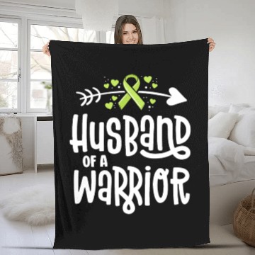 Discover Husband Of A Warrior Lymphoma Cancer Awareness Fleece Blankets