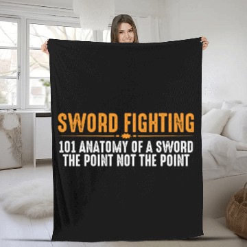Discover Sword Fighting 101 Anatomy Of A Sword 8 Fleece Blankets