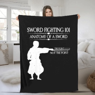 Discover Sword Fighting 101 Anatomy Of A Sword 7 Fleece Blankets