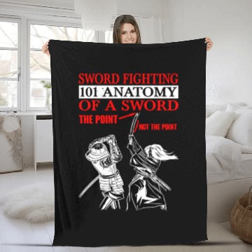 Discover Sword Fighting 101 Anatomy Of A Sword 5 Fleece Blankets