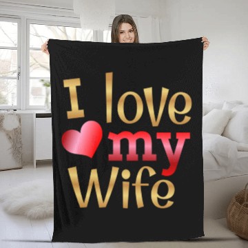 Discover Valentines Sublimation I Love My Wife63 Fleece Blankets