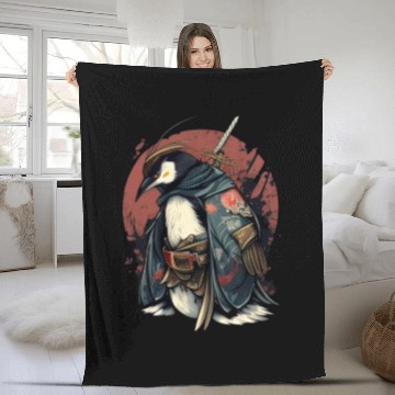 Discover Samurai Novelty fighter caracter fantasy Fleece Blankets