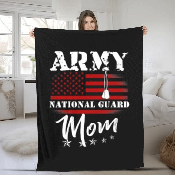 Discover Proud Army National Guard Mom US Flag Tees US Mili Fleece Blankets