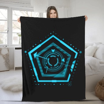 Discover Cyberpunk teleporter 12 Fleece Blankets