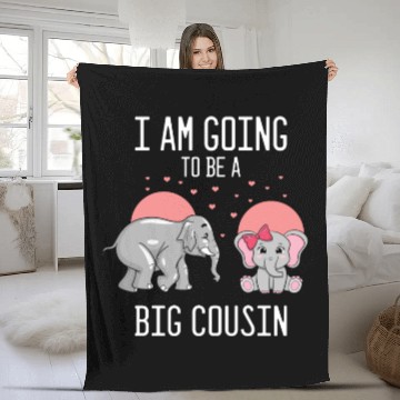Discover Humorous I'm Going To A Big Cousin Baby Fleece Blankets
