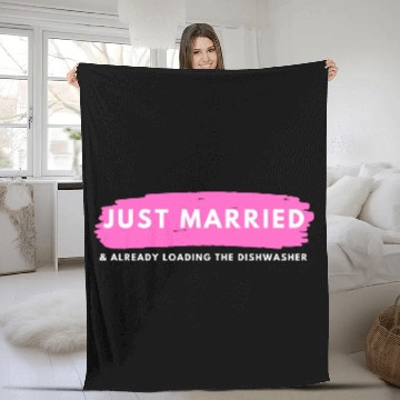 Discover Just Married Fleece Blankets