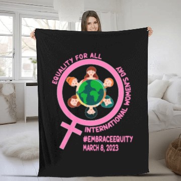 Discover International Women's Day: Equality for Al Embrace Fleece Blankets