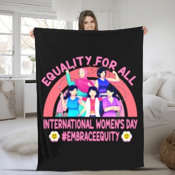 Discover Happy International Women's Day: Embrace Equity Fleece Blankets