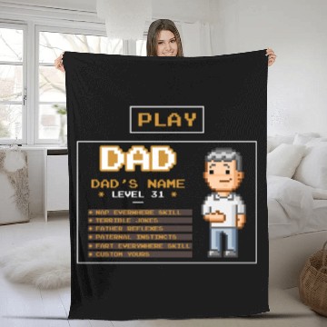 Discover play dad - father's day gift Fleece Blankets