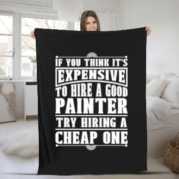 Discover Painter Painting Funny Fleece Blankets