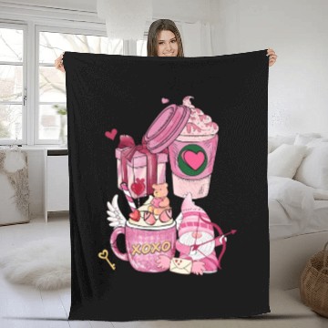 Discover Coffee Is My Love Language Cupid Coffee Valentine Fleece Blankets
