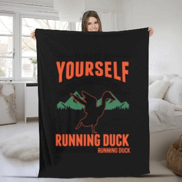 Discover Indian Runner Gift Running Duck Fleece Blankets