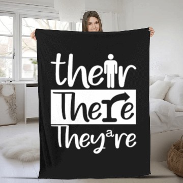 Discover Their, There, and They're - English Teacher Correc Fleece Blankets