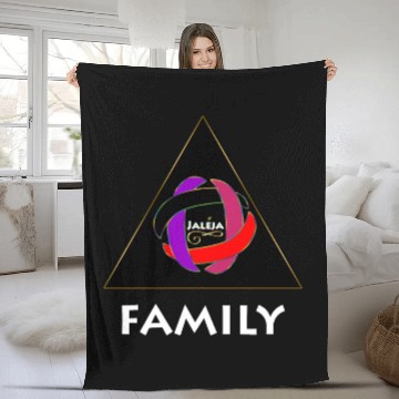 Discover FAMILY - WHITE PRINT Fleece Blankets
