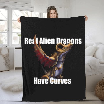 Discover Real Alien Dragons Have Curves Fleece Blankets
