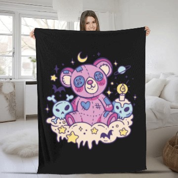 Discover Scary creepy teddy bear Scary creepy teddy bear in Fleece Blankets