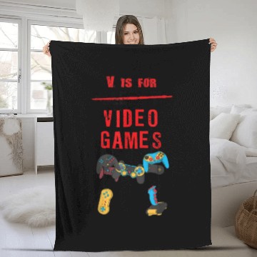 Discover V Not For Valentine's day Video Games Fleece Blankets
