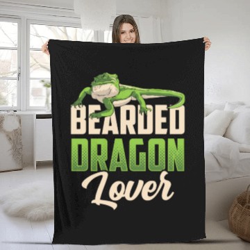 Discover Bearded Dragon Lover Pet Animal Reptile Fleece Blankets