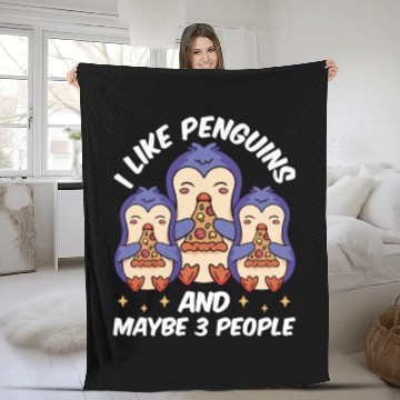 Discover I Like Penguins And Maybe 3 People Penguin Animal Fleece Blankets