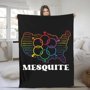 Discover Mesquite Pride Month Pride Flag LGBT Community LGB Fleece Blankets