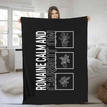 Discover Romaine Calm And Carrot On, Garden Plant Fleece Blankets