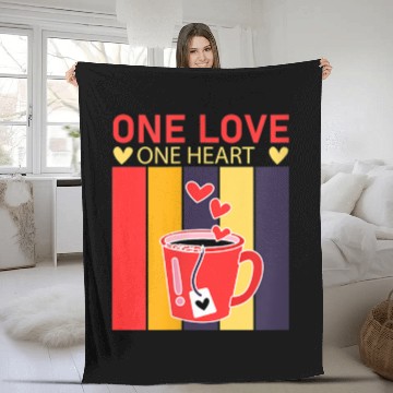 Discover Valentine OneLove One Heart Fleece Blankets