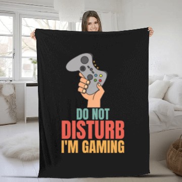 Discover Do Not Disturb Im Gaming Fleece Blankets - Perfect for Dad