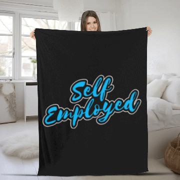 Discover Self Employed Work Job Boss Freelancer Fleece Blankets