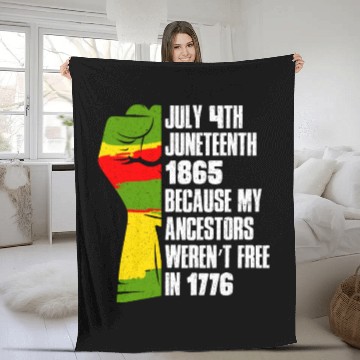 Discover Juneteenth free since 1865 Black History US Africa Fleece Blankets