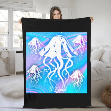 Discover V-Legend: Fantasy Jellyfish Fleece Blankets