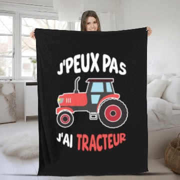 Discover Can't I Have A Tractor Farm Farmer Fleece Blankets