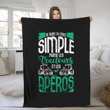 Discover Simple Guy Like Tractor Alcohol Driver Farmer Fleece Blankets