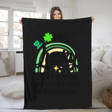Discover Physical education teacher, St Patrick's Day Gift Fleece Blankets