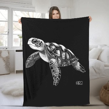 Discover Cosmic Mirror Turtle Fleece Blankets