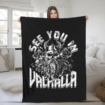 Discover See you in Valhalla - Viking Fleece Blankets